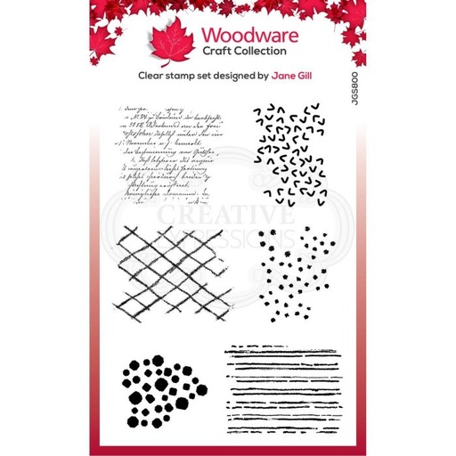 [JGS800] Sellos Acrílicos -Texturas- Woodware