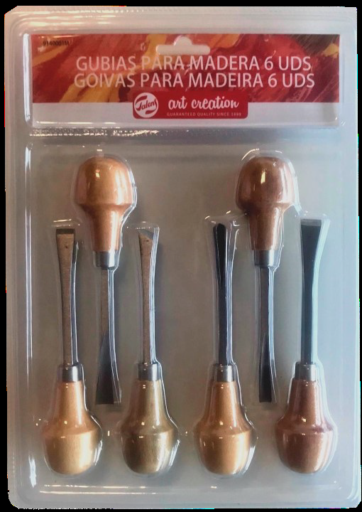 Set 6 Gubias Talla Mango Bola Art Multitaller