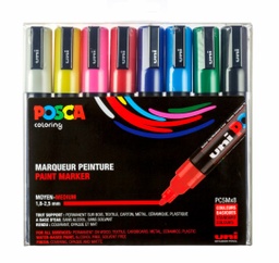 [182634679] Estuche 8 Rotulador Marcador PC5M -Colores Básicos- Posca