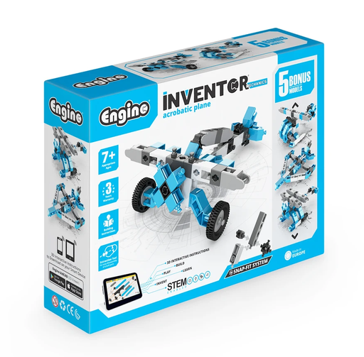 [IN11] Set Inventor Mechanics -Avión Acrobático- 5 modelos Engino