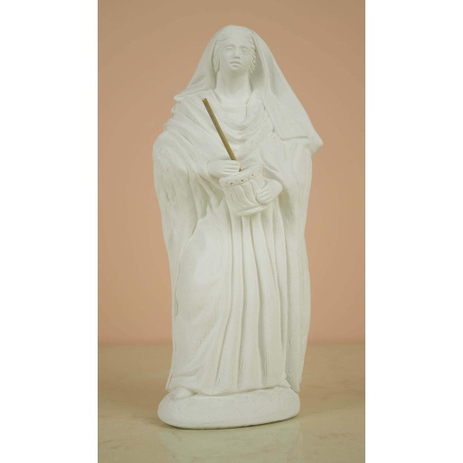 [ALA 0514] Pastora con Zambomba 20 cm. Escayola