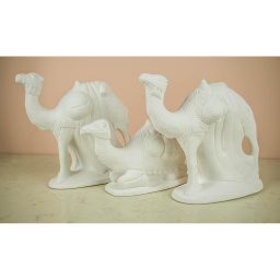 [ALA J-745] Camellos 24 cm. (3 pzs.) Escayola