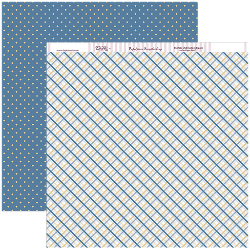 [SCP-248] Hoja Scrap 30,5 x 30,5 cm. -Fondo Rombos Azul- Dayka
