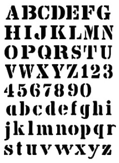[AS430] Plantilla Stencil 21 x 30 cm. -Letras Cargo- Cadence