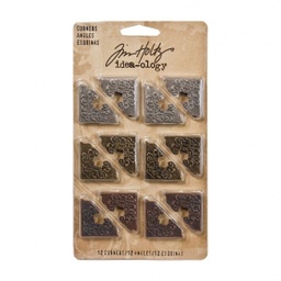 [12TH92789] Cantoneras Vintage (12 pzs.) Tim Holtz