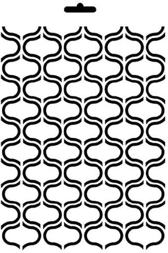 [MA044] Plantilla Stencil 21 x 30 Mix Media -Fondo Retro- Cadence