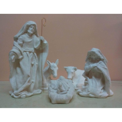 [ALA 0616] Figuras Nacimiento "Saco" 26 cm. (5 pzs.) Escayola