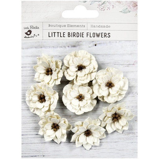 [61] Flores Papel 4 x 4 cm. -Serenade Moon Light- (8 pzs.) Little Birdie