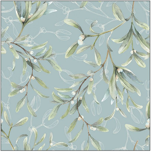 Servilleta 33 x 33 cm. -Mistletoe All Over Green-