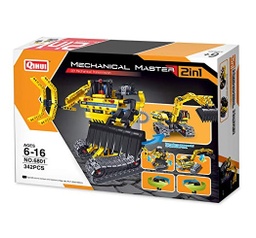 [6801] Set de Construcción 2 en 1 Excavadora y Robot 342 pzs. Qihui