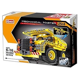 [6802] Set de Construcción 2 en 1 Dúmper y Avión 361 pzs. Qihui
