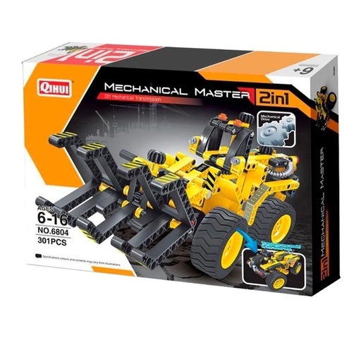 [6804] Set de Construcción 2 en 1 Maquinaria Madera y Buggy 301 pzs. Qihui
