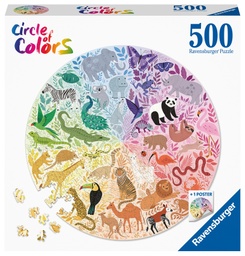 [17172 9] Puzzle 500 piezas Circular -Animales- Ravensburger