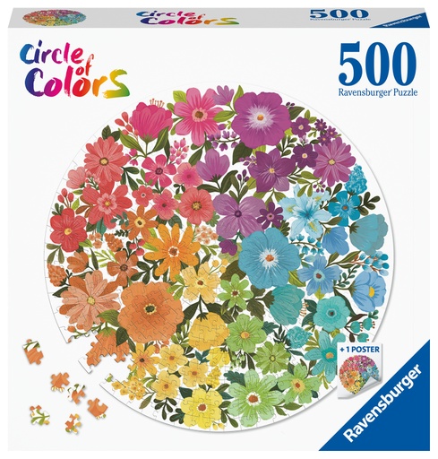 [17167 5] Puzzle 500 piezas Circular -Flores- Ravensburger
