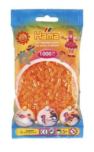 [207 38] Bolsa 1000 piezas -Naranja Neón 38- Hama Midi