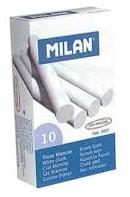 [1037] Caja 10 Tizas Blancas Redondas Antipolvo Milán