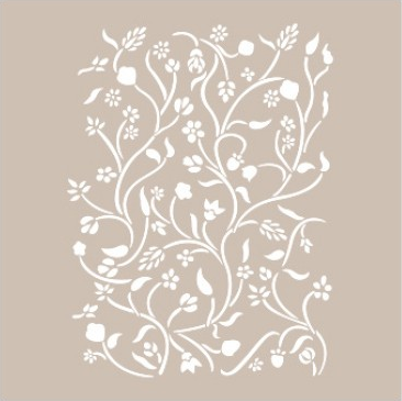 [AS414] Plantilla Stencil 21 x 30 cm. -Ramas y Flores- Cadence