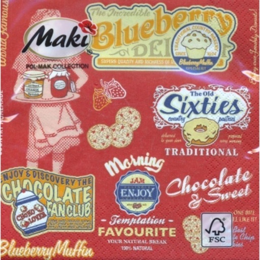 Servilleta 33 x 33 cm. -Carteles Vintage-