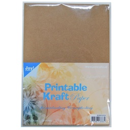 [8089-0209] Pack 25 Hojas Papel Kraft Marrón Imprimible A4 21 x 29,7 mm. 175 gr. Joy!Crafts