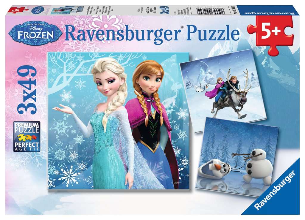 [09264 2] Puzzle 3 x 49 piezas -Frozen: Aventuras en el Reino de Hielo- Ravensburger