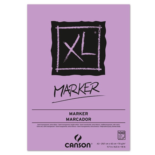 [200297236] Bloc -Marker XL- 100 Hojas A4 21 x 29,7 cm. Encolado 70 gr. Canson