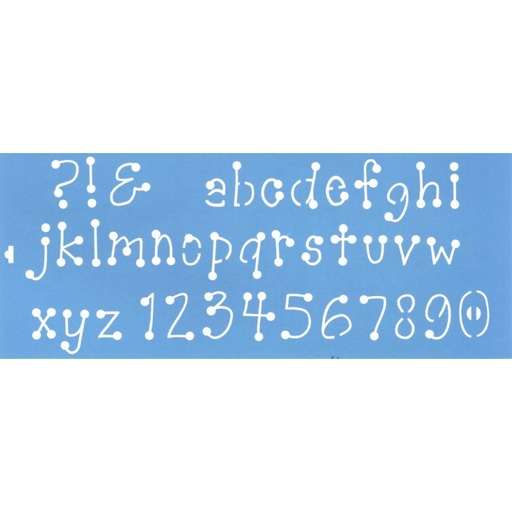 [1420920022] Plantilla Stencil 17 x 42 cm. -N? Y ABC-