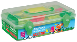 [DP000055] Set Plastilina 7 Colores 70 gr. + Herramientas y Rodillo Alpino