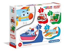 [20811 1] Puzzles Progresivos 3+6+9+12 piezas -Medios de Transporte- Clementoni