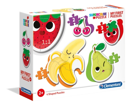 [20815 9] Puzzles Progresivos 3+6+9+12 piezas -Fruta y Verdura- Clementoni