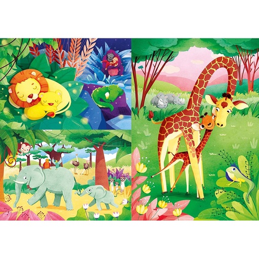 [25233 6] Puzzles 3 x 48 piezas -Animales de la Sabana- Clementoni