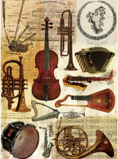 [PA047] Papel Arroz Decorado 30x40 cm. -Orquesta- Cadence