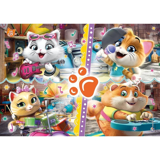 [27539 7] Puzzle 104 piezas Glitter -44 Gatos- Clementoni