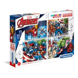 [07722 9] Puzzles Progresivos 20 + 60 + 100 + 180 piezas -Avengers- Clementoni