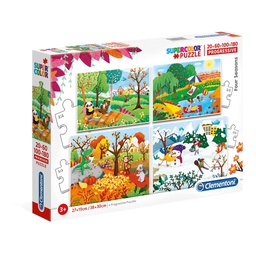 [21408 2] Puzzles Progresivos 20 + 60 + 100 + 180 piezas -Las Cuatro Estaciones- Clementoni