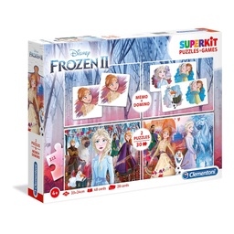 [20241 6] Set Puzzles 2 x 30 piezas + Memo + Dominó 60 piezas -Frozen 2- Clementoni