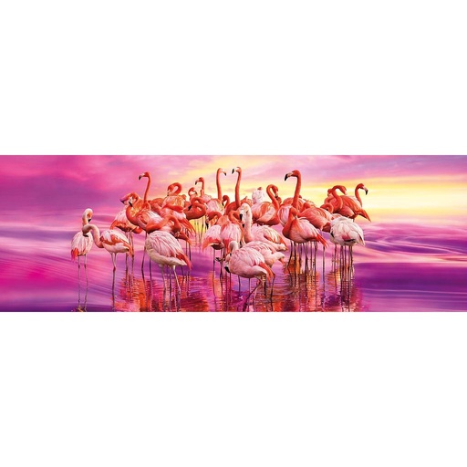 [39427 2] Puzzle 1000 piezas -Panorama: Danza de Flamencos- Clementoni