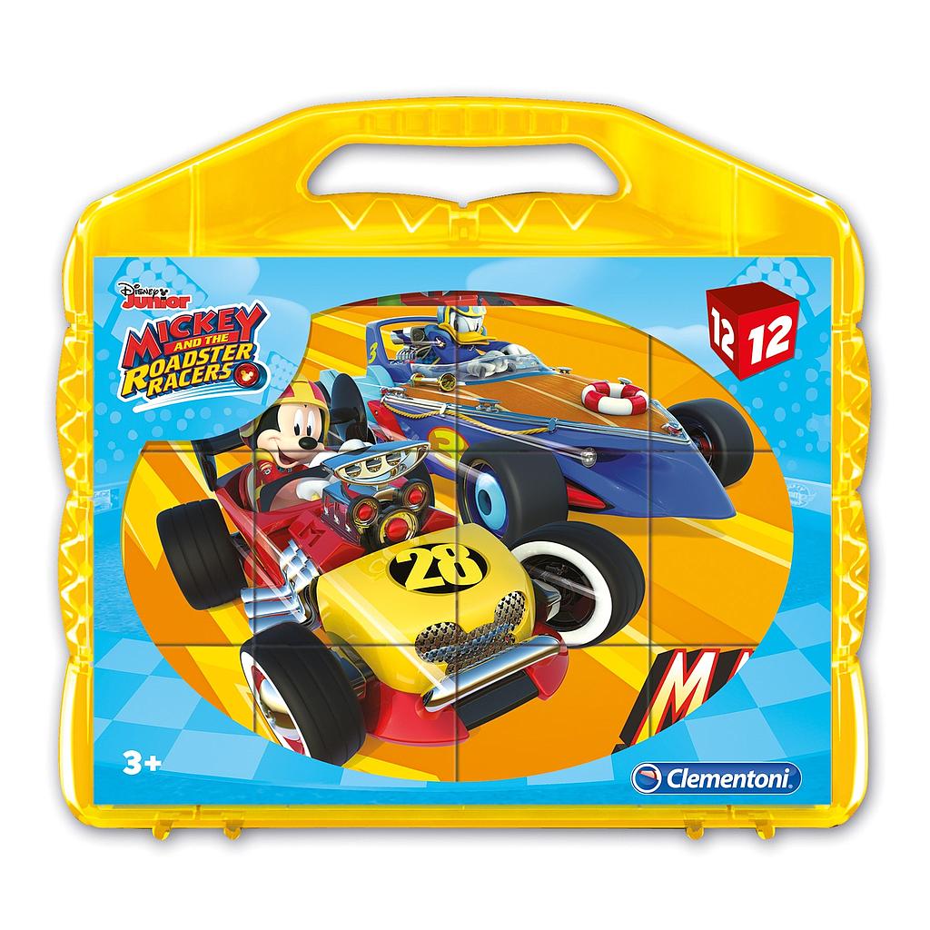 [41183 2] Rompecabezas 12 Cubos -Mickey Roadster Racers- Clementoni
