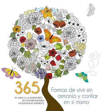 [978-84-16279-65-4	] Libro Colorear "365 Formas de Vivir en Armonía y Confiar en sí Mismo" Edit. LU       
