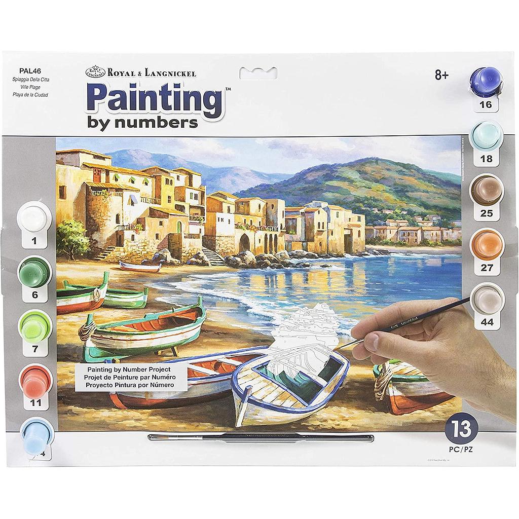 [PAL46] Pintar Por Números 32,4 x 40 cm. -Spiaggia Della Citta- Royal & Langnickel