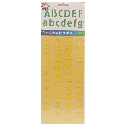 [960150006] Plantilla Stencil 13,3 x 33 cm. -Alfabeto Sans Serif- Delta Creative