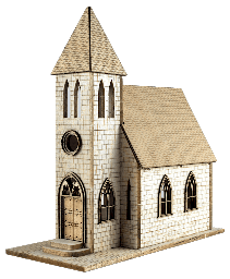 [HE02A] Kit Casa -Breton Church- Balsa HO Anner Factory