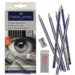 [114000] Set Dibujo Goldfaber Grafito 8 piezas Creative Studio Faber-Castell