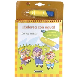 [S6056002] Colorea con Agua: Los 3 Cerditos - Susaeta