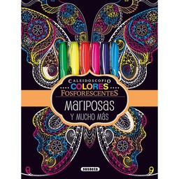 [S6027001] Colorear con Rotuladores de Gel -Mariposas- (Con 6 Rotuladores) Susaeta