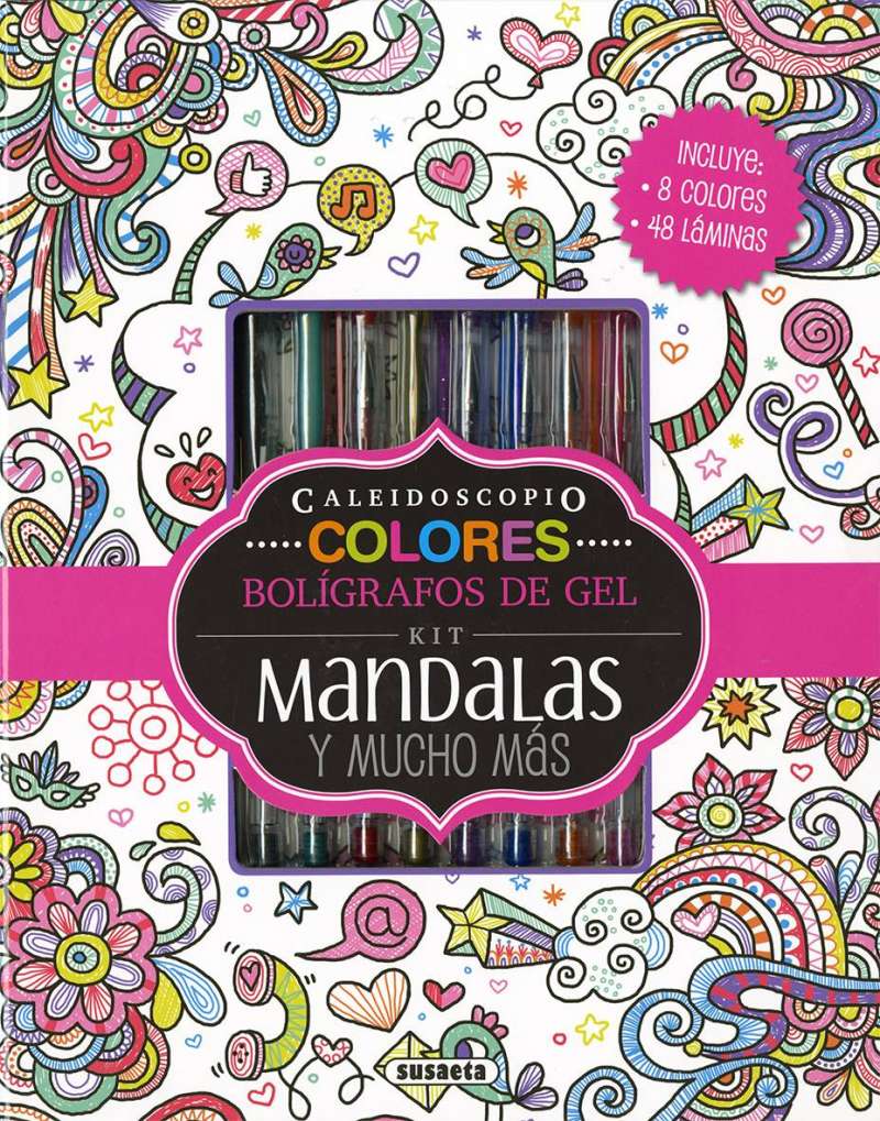 [S6027003] Colorear con Rotuladores de Gel -Mandalas- (Con 6 Rotuladores) Susaeta