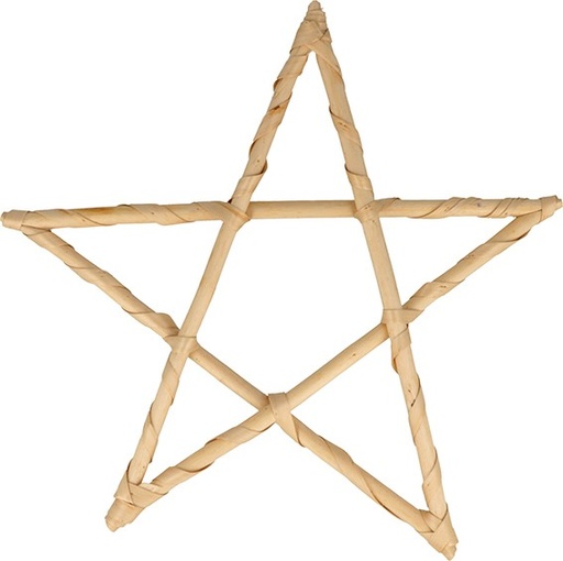 [13002128] Estrella Navidad Ratán 25 cm.  Artemio