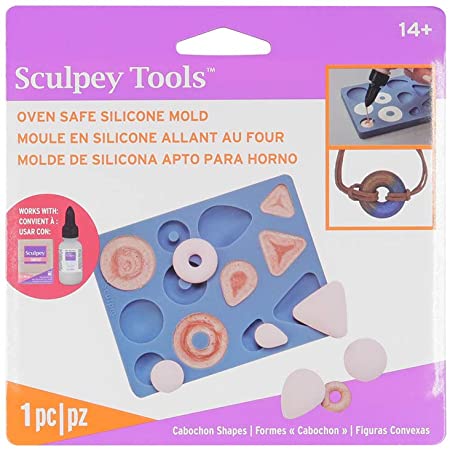 [APM81] Molde Silicona -Cabuchones- Sculpey