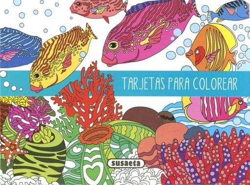 [S6029003] Tarjetas para Colorear: Fondo Marino - Susaeta