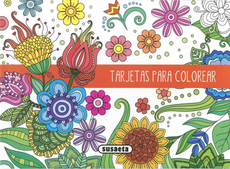 [S6029004] Tarjetas para Colorear: Flores - Susaeta