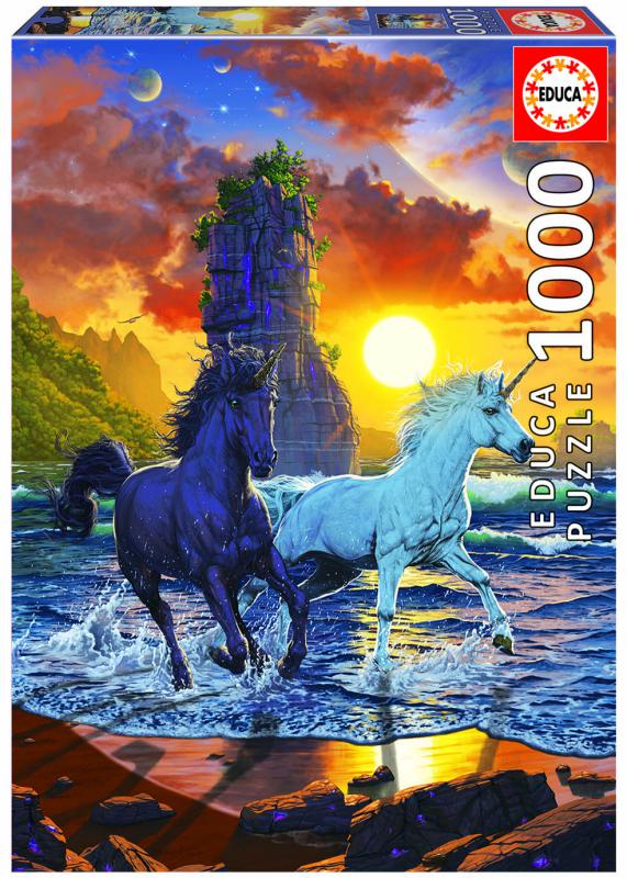 [19025] Puzzle 1000 piezas -Unicornios en la Playa- Educa